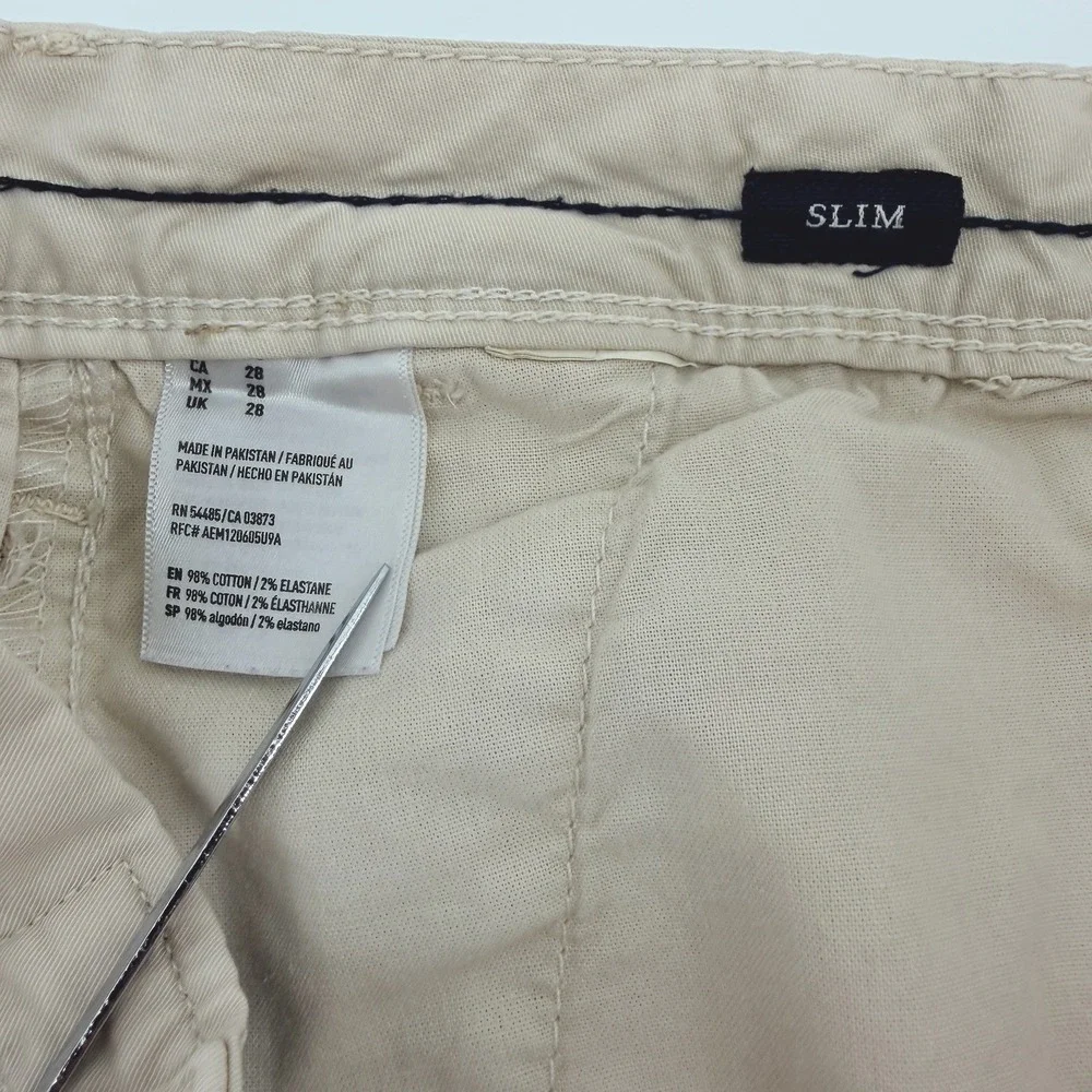 American Eagle Chino Shorts Mens 28x9 Tan Ne(x)t Level Flex Slim Cotton Casual